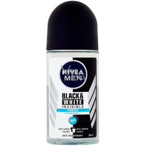 Nivea Men Invisible Black & White Fresh kuličkový antiperspirant deodorant roll-on 50 ml