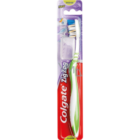 Colgate Zig Zag Plus Medium střední zubní kartáček + cestovní krytka 1 kus