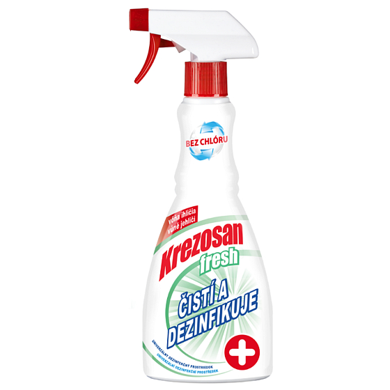 Krezosan Fresh čisticí a dezinfekční prostředek, likviduje baktérie a kvasinky na všechny druhy podlah, chodeb, WC 500 ml rozprašovač