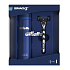 Gillette Mach3 holící strojek + náhradní hlavice 1 kus + gel na holení 200 ml, kosmetická sada, pro muže