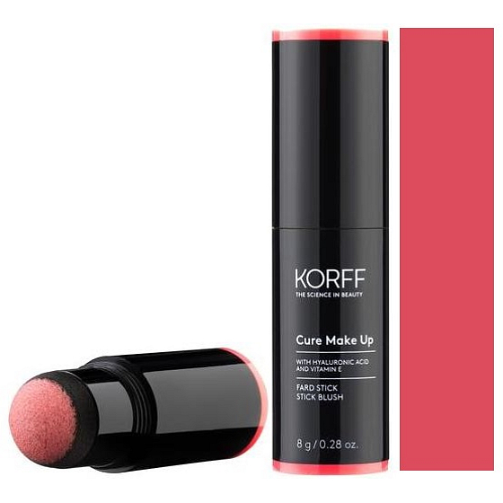 Korff Cure Make up Stick Blush tvářenka v tyčince s pěnovým aplikátorem 02 8 g