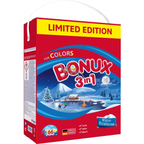 Bonux Color Winter Freshness 3v1 prací prášek na barevné prádlo 66 dávek 4,95 kg