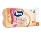 Zewa Deluxe Aqua Tube Cashmere Peach parfémovaný toaletní papír 3 vrstvý 150 útržků 8 kusů, rolička, kterou můžete spláchnout