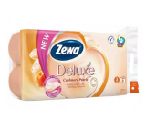 Zewa Deluxe Aqua Tube Cashmere Peach parfémovaný toaletní papír 150 útržků 3 vrstvý 8 kusů, rolička, kterou můžete spláchnout