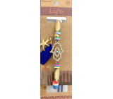 Albi Šperk náramek pletený Hamsa dobro, spokojenost, ochranný amulet, Střapec ochrana, energie 1 kus různé barvy