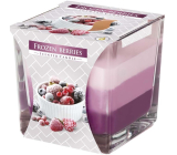 Bispol Frozen Berries - Mražené bobulky tříbarevná vonná svíčka sklo, doba hoření 32 hodin 170 g