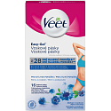 Veet Easy-Gel voskové pásky pro citlivou pokožku - bikiny a podpaží 16 kusů + Perfect Finish ubrousky pro závěrečnou péči 3 kusy