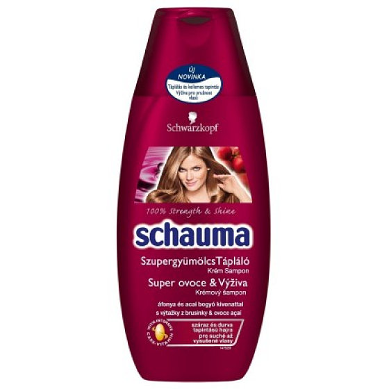 Schauma Super ovoce & Výživa šampon na suché vlasy vyživuje, vrací lesk 400 ml