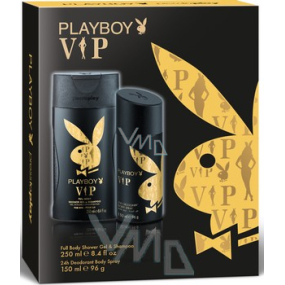 Playboy Vip for Him deodorant sprej 150 ml + sprchový gel 250 ml, kosmetická sada