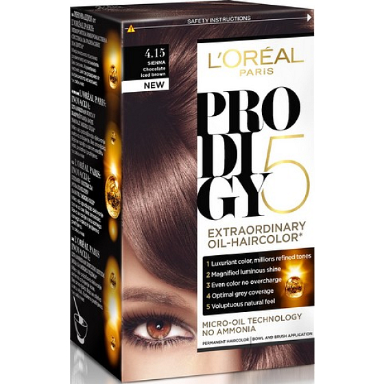 Loreal Paris Prodigy 5 barva na vlasy 4.15 ledová čokoláda