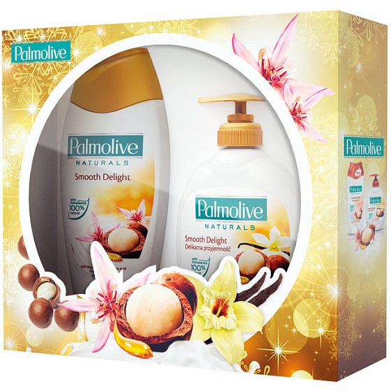 Palmolive Naturals Vanilková péče tekuté mýdlo Vanilla & Macadamia Oil 300 ml + sprchový gel 250 ml, kosmetická sada