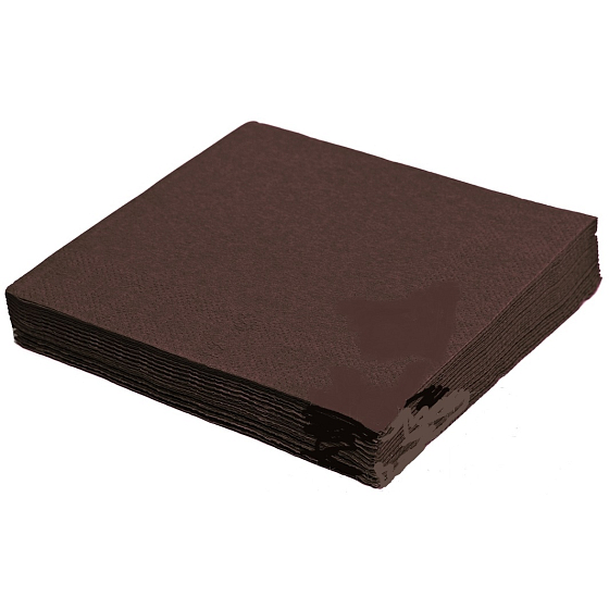 Gastro Papírové ubrousky 2 vrstvé 33 x 33 cm 50 kusů barevné hnědé
