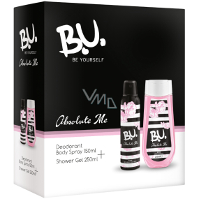 B.U. Absolute Me deodorant sprej pro ženy 150 ml + sprchový gel 250 ml, kosmetická sada
