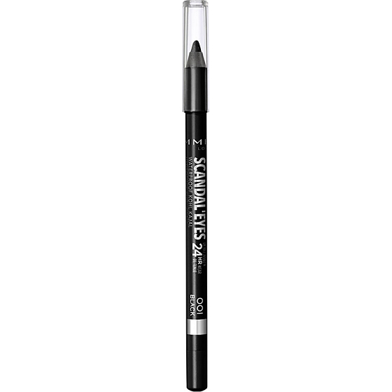 Rimmel London Scandaleyes Kohl Kajal voděodolná tužka na oči 001 Black 1,3 g