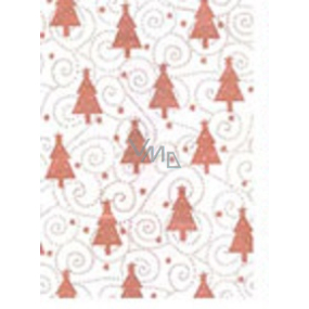 Ditipo Dárkový balicí papír 70 x 500 cm Vánoční béžový hnědé vánoční stromky