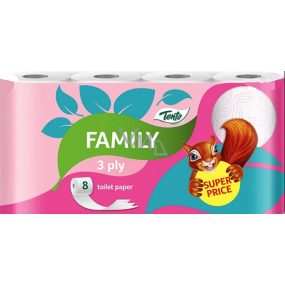 Tento Family Pink toaletní papír 3 vrstvý 8 kusů