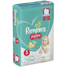 Pampers Pants velikost 5, 12-17 kg plenkové kalhotky 42 kusů