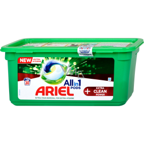 Ariel All in 1 Pods Extra Clean Power gelové kapsle univerzální na praní 30 kusů 816 g