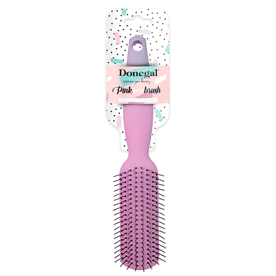 Donegal Pink Lychee Brush kartáč na vlasy úzký 23,5 cm 1274