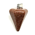Goldstone zlatý kyvadlo přírodní kámen 2,2 cm, kámen ambicí