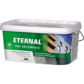 Eternal mat akrylátový univerzální barva na dřevo kov beton, 01 bílá, 2,8 kg Eternal mat akrylátový univerzální barva na dřevo kov beton, 01 bílá, 2,8 kg