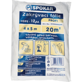 Spokar Profi Zakrývací fólie na malování HDPE, 12 µ, 20 m?, 4 × 5 m