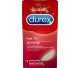 Durex Feel Thin kondom extra jemný pro větší citlivost nominální šířka: 56 mm 12 kusů