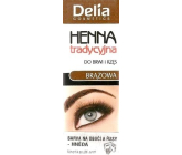 Delia Cosmetics Henna barva na obočí a řasy Hnědá 2 g