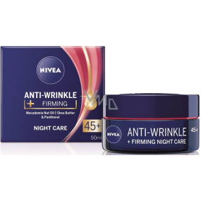 Nivea Anti-Wrinkle + Firming 45+ Zpevňující noční krém proti vráskám 50 ml