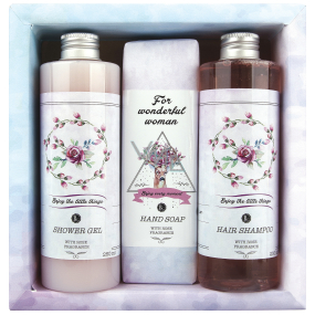 Bohemia Gifts Boho Style & Gentleman Šípky a Růže sprchový gel 250 ml + toaletní mýdlo 145g + šampon na vlasy 250 ml kosmetická sada