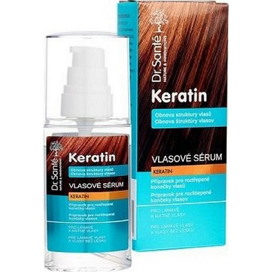 Dr. Santé Keratin Hair sérum pro křehké lámavé vlasy bez lesku 50 ml