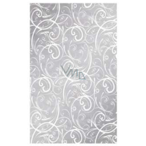 Ditipo Dárkový balicí papír 70 x 200 cm Luxusní stříbrný bílé čáry