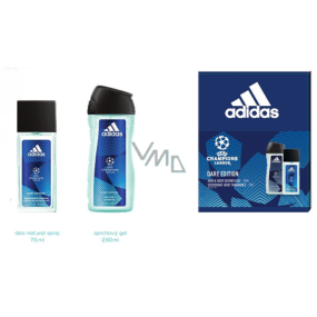 Adidas UEFA Champions League Dare Edition VI parfémovaný deodorant sklo pro muže 75 ml + sprchový gel 250 ml, kosmetická sada