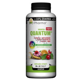 Bio Pharma Quantum Imunita+ Forte 42 složek od vitamínu A až po železo multivitamín s minerály doplněk stravy 120 tablet