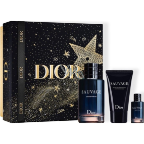Christian Dior Sauvage Eau de Parfum parfémovaná voda pro muže 100 ml + parfémovaná voda 10 ml + balzám po holení 50 ml, dárková sada