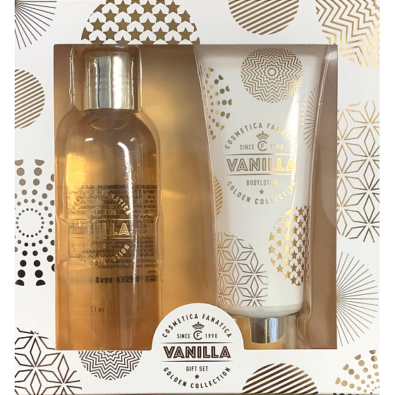 Cosmetica Fanatica Vanilla sprchový gel 150 ml + tělové mléko 120 ml, kosmetická sada