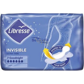 Libresse Invisible Goodnight intimní vložky s křidélky 7 kusů
