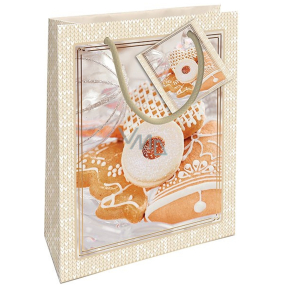 Nekupto Dárková papírová taška 14 x 11 x 6,5 cm Vánoční cukroví