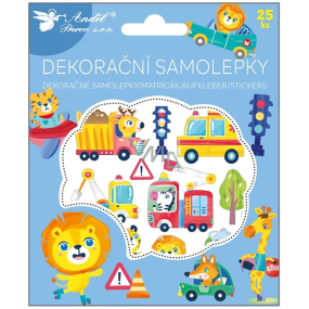 Samolepky dekorační Transport 13 x 15,5 cm 25 kusů