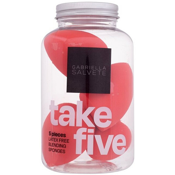 Gabriella Salvete Take Five měkká houbička pro pohodlnou aplikaci make-upu červená 5 kusů