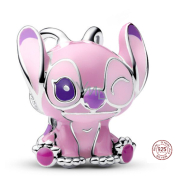 Charm Sterlingové stříbro 925 Disney Lilo a Stitch anděl s motivem Stitch, korálek na náramek film