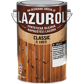 Lazurol Classic S1023 tenkovrstvá lazura na dřevo s obsahem olejů, 0080 mahagon, 4 l