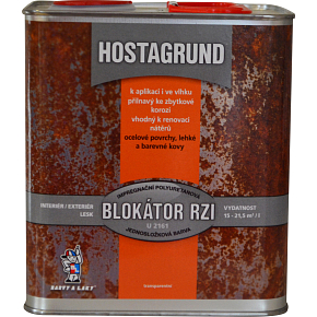 Hostagrund U2161 blokátor rzi základní barva na kov, 2,5 l Hostagrund U2161 blokátor rzi základní barva na kov, 2,5 l
