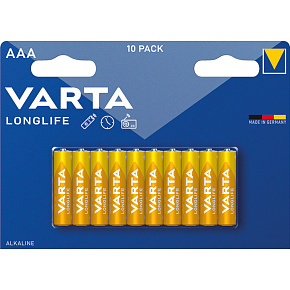 Varta Longlife AAA alkalické baterie, 10 ks
