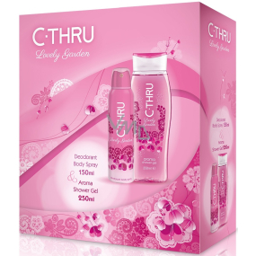 C-Thru Lovely Garden deodorant sprej pro ženy 150 ml + sprchový gel 250 ml, dárková sada