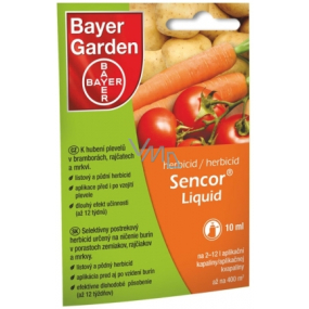 Bayer Garden Sencor Liquid přípravek k hubení plevelů v bramborách, rajčatech a mrkvi 10 ml
