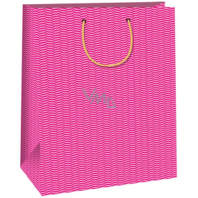 Ditipo Dárková papírová taška 32,4 x 10,2 x 45,5 cm Trendy colours tmavě růžová