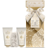 Grace Cole Warm Vanilla & Sweet Almond mycí gel 100 ml + tělové mléko 100 ml + mycí houba, kosmetická sada pro ženy