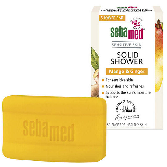 SebaMed Mango a zázvor sprchový syndet tuhé mýdlo pro citlivou pokožku 100 g