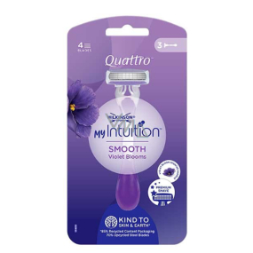 Wilkinson My Intuition Quattro Smooth Violet Bloom holicí strojek pro ženy 3 kusy